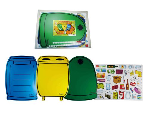 Jogo henbea plastico reciclagem material organico vidrio papel 36 peas , Henbea , 68423 , 8413019108490